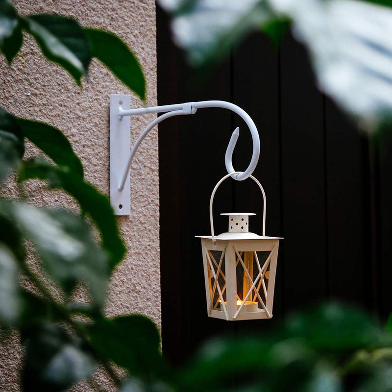 NUPTIO 4 Pcs Tealight Lanterns Hanging Candle Holder, Metal Mini Decorative Led Tea Light Candleholder Decoration for Birthday Parties Wedding Centerpiece Relaxing Spa Setting (White, 4 Pcs) - Image 4